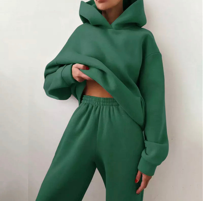 Fleece Casual Tracksuits Women's 15 colors