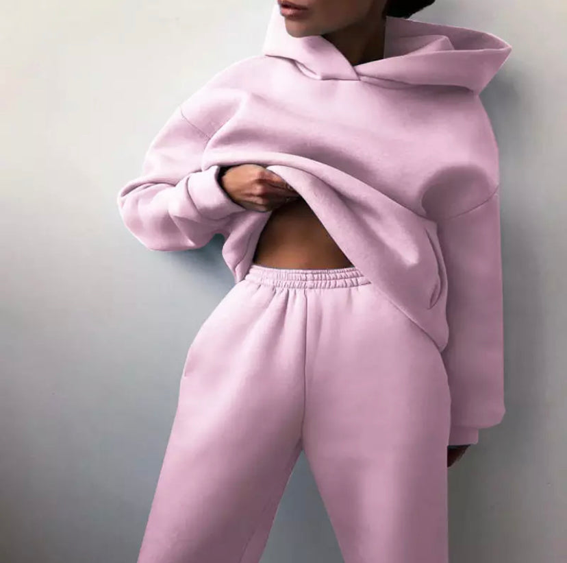 Fleece Casual Tracksuits Women's 15 colors