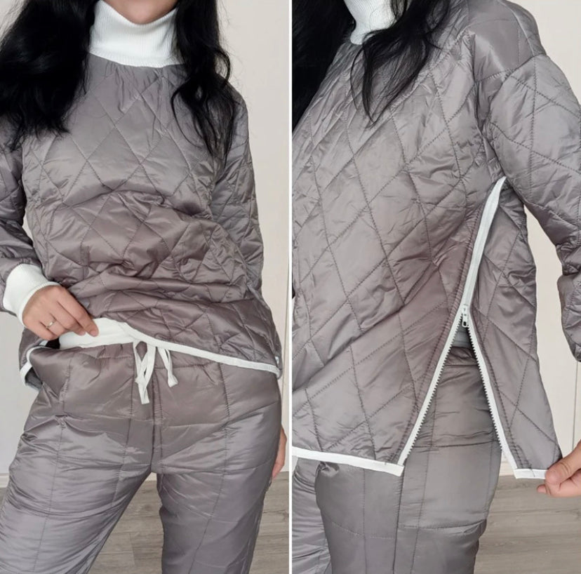 Winter Women's Set Black Gray