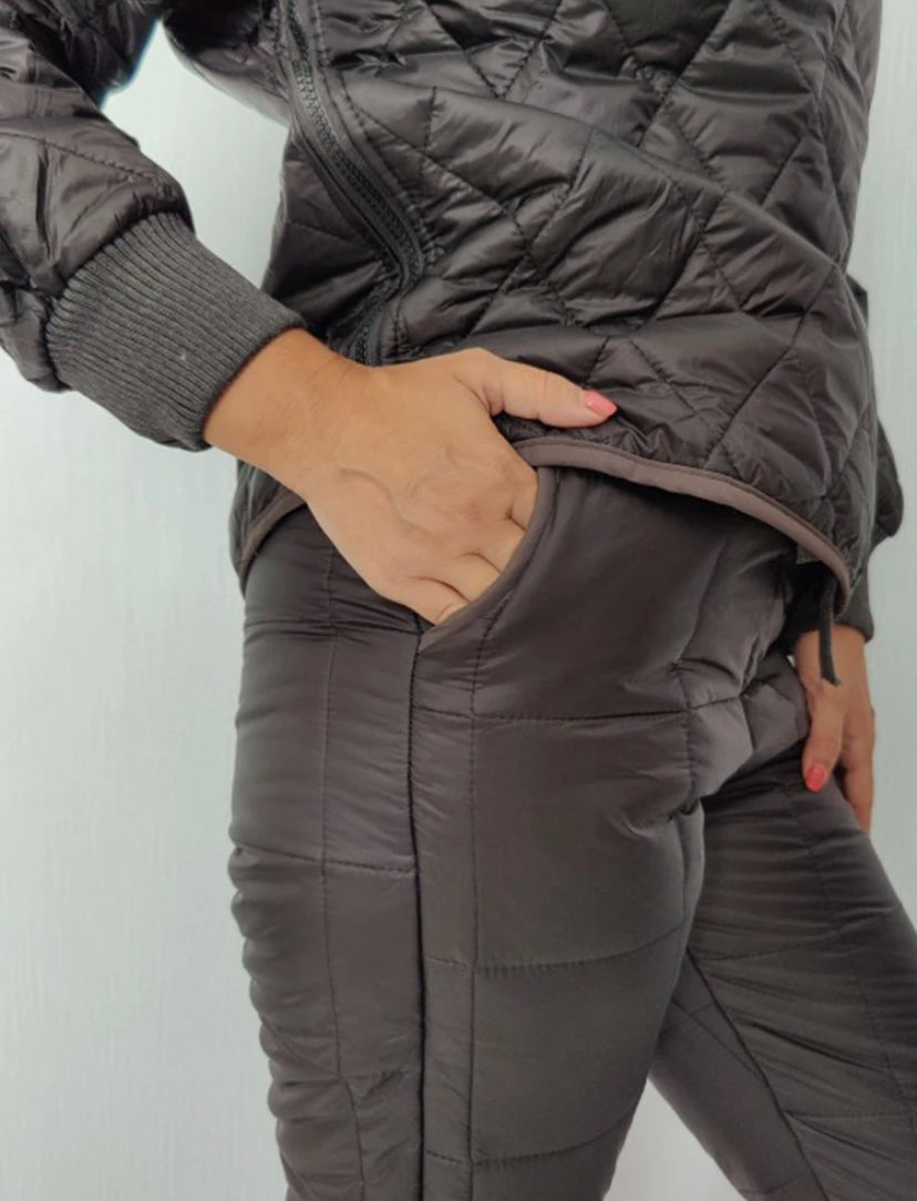 Winter Women's Set Black Gray