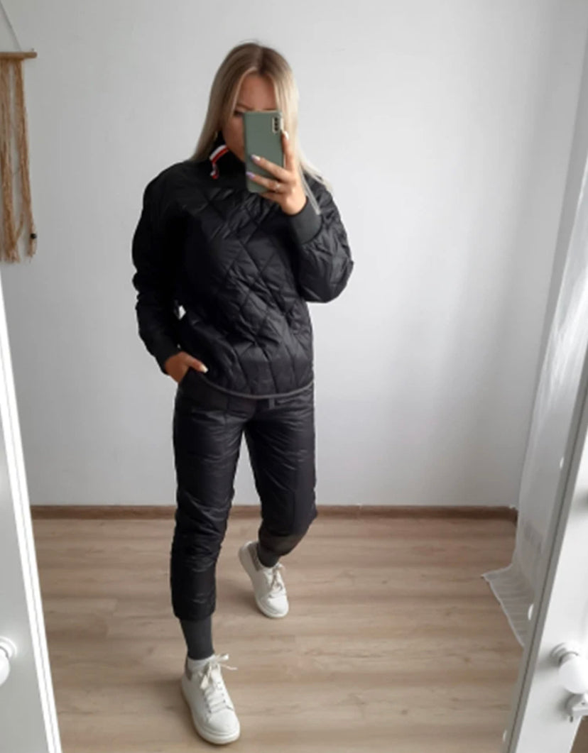Winter Women's Set Black Gray