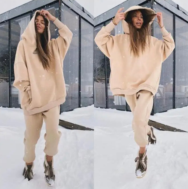 Casual Style Big Hoodies Women’s Suit 5 colors