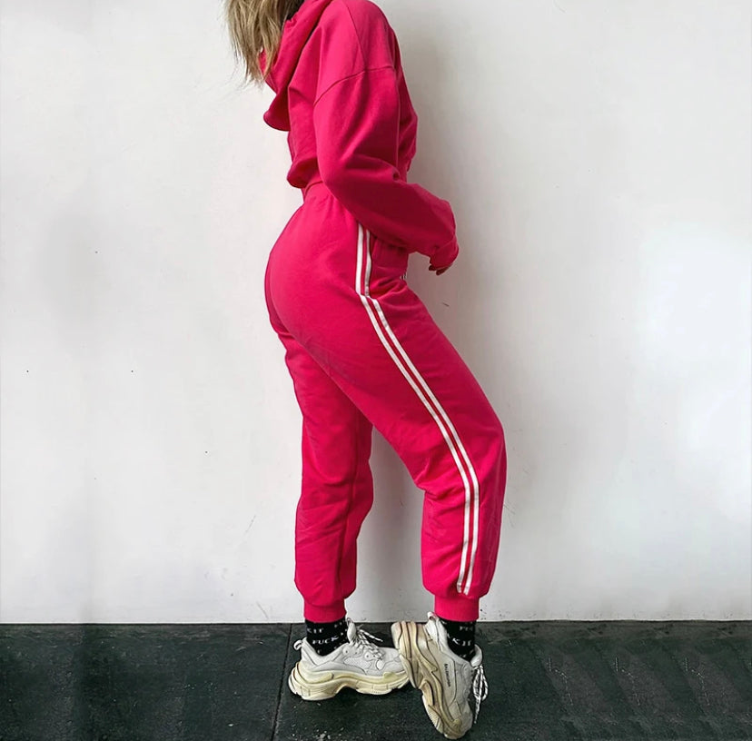 Pink Yellow Sport Women's Suit