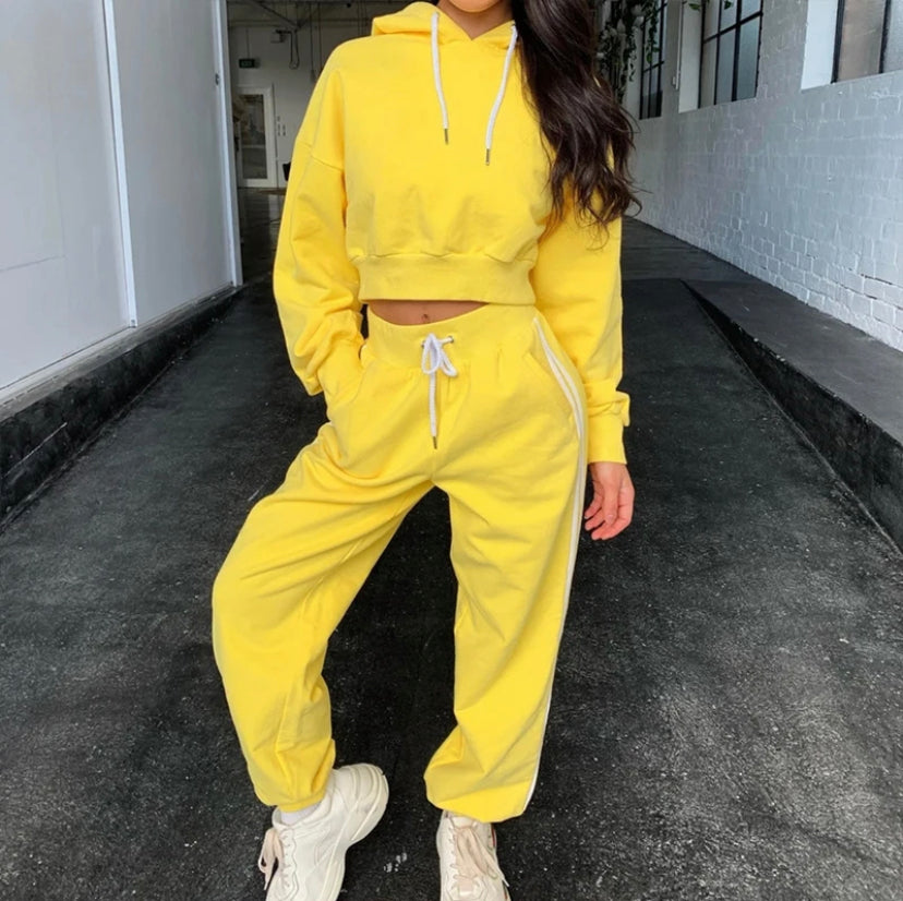 Pink Yellow Sport Women's Suit
