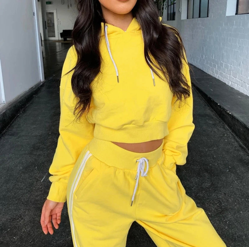 Pink Yellow Sport Women's Suit