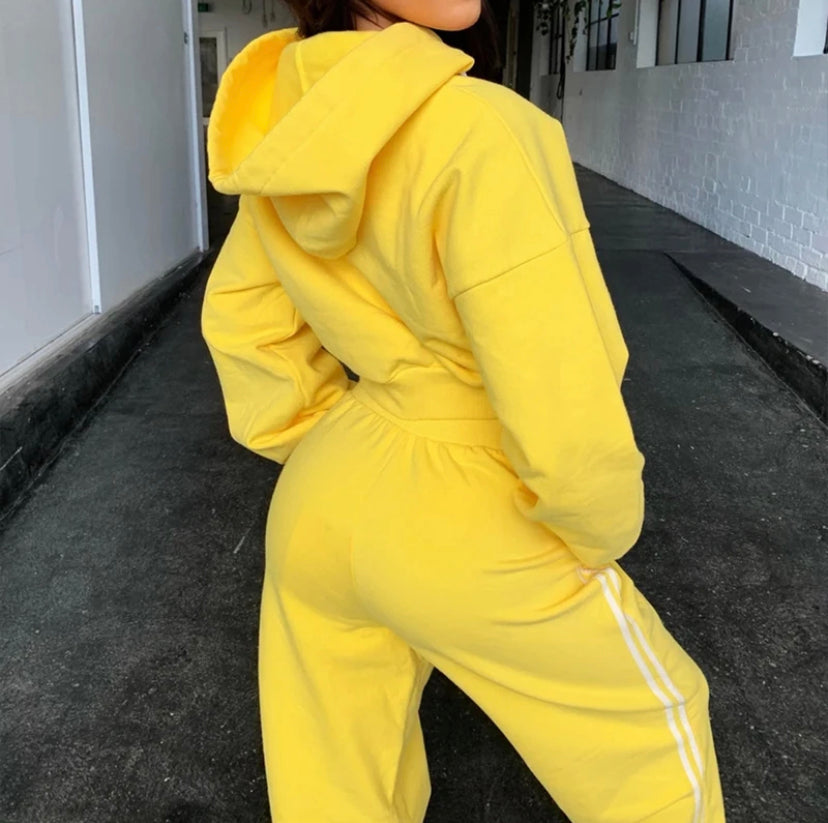 Pink Yellow Sport Women's Suit