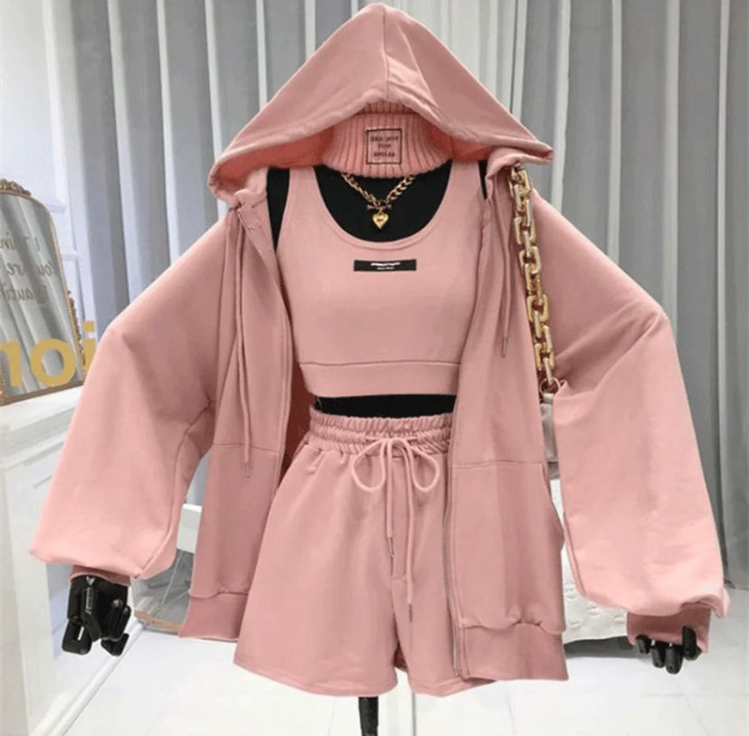 Top Shorts Jacket Women's Set 4 colors