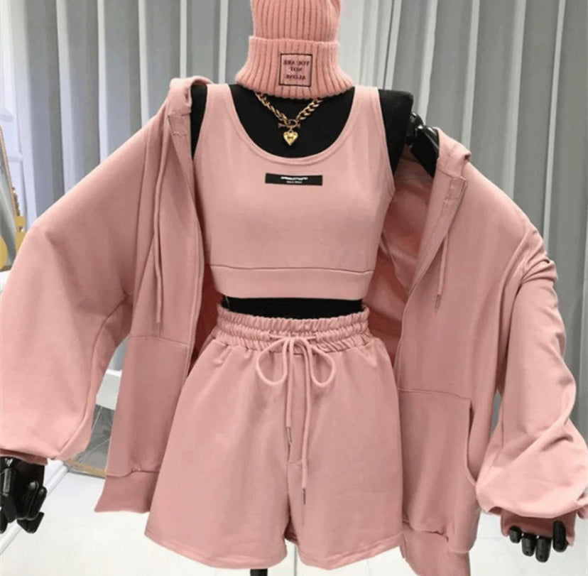 Top Shorts Jacket Women's Set 4 colors