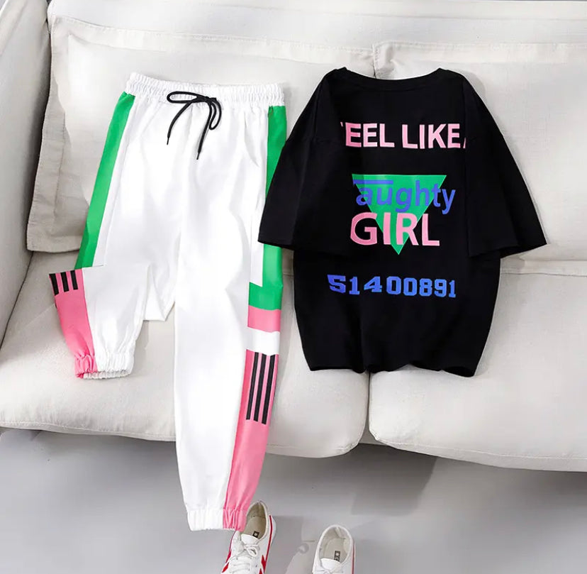 T-shirt Pants Women's Set 2 colors
