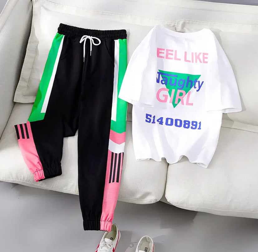 T-shirt Pants Women's Set 2 colors