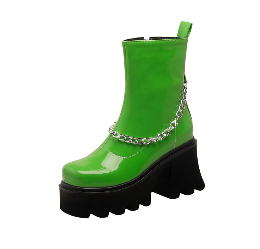 Green and Black Boots