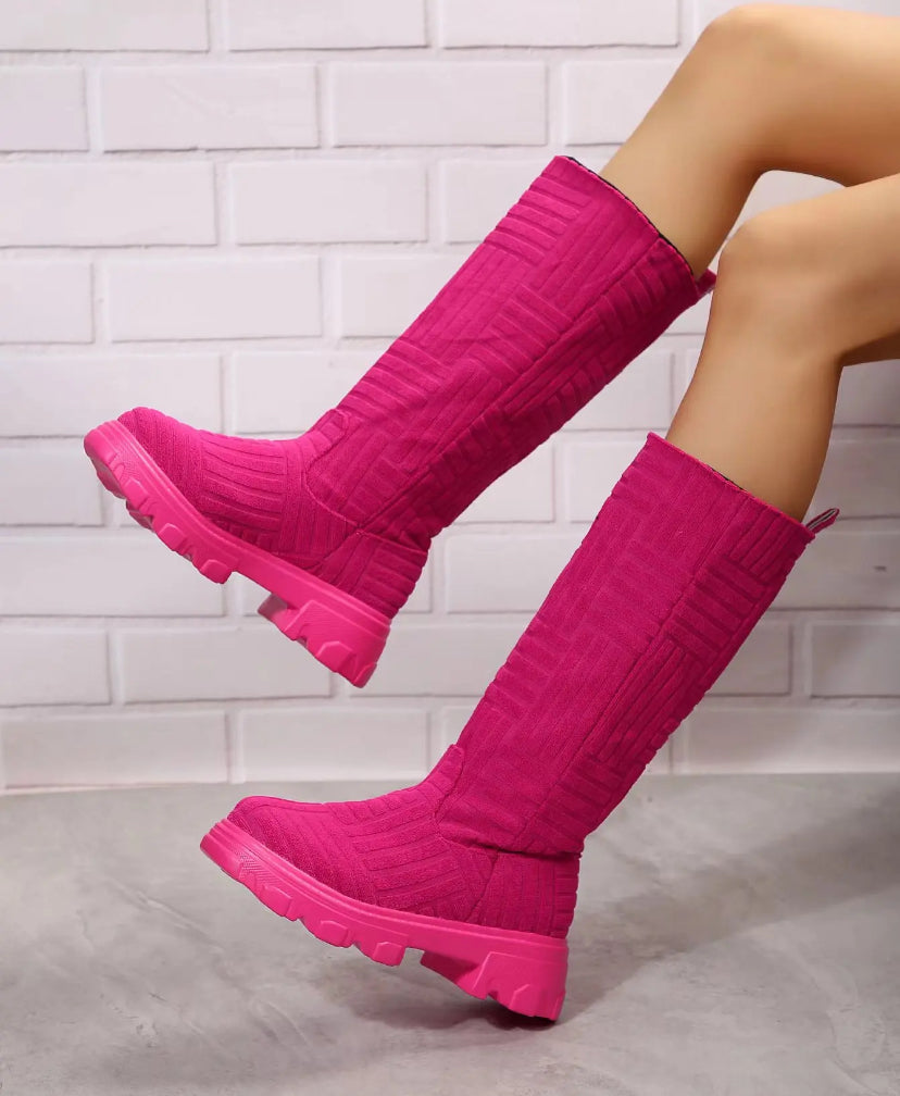 Casual Boots Pink Brown Green Black