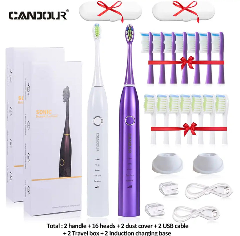 Electric Toothbrush Adult Timer Brush CANDOUR