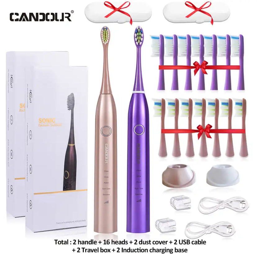 Electric Toothbrush Adult Timer Brush CANDOUR