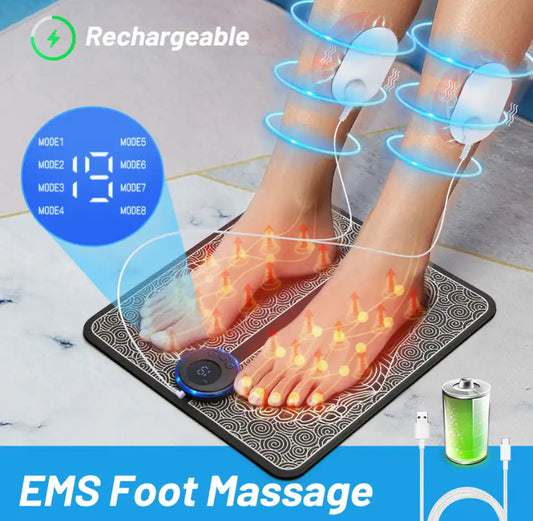 Light Weight & Portable A soft and comfortable foot pad Electric EMS Foot Massager