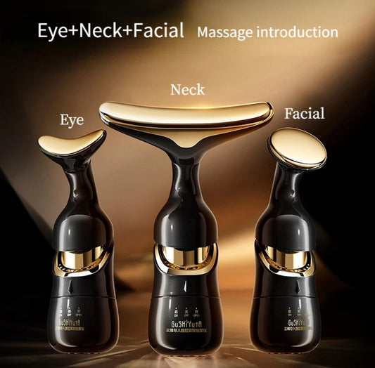 3 In 1 Face Massager Neck Facial Eye Massage Introducer