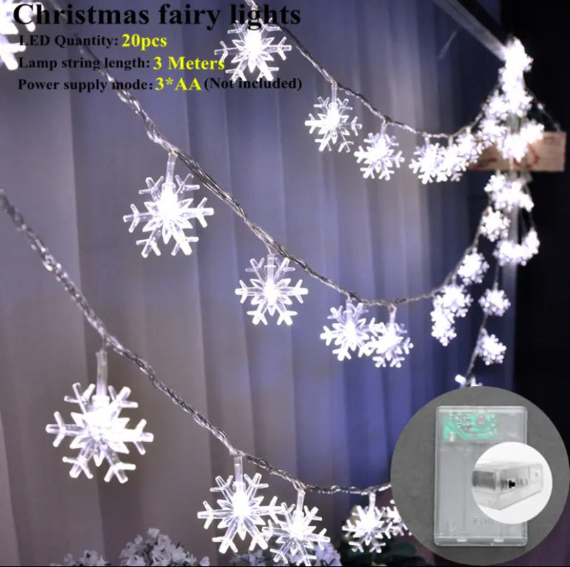 Snowflake LED String Lights Christmas Decoration for Home