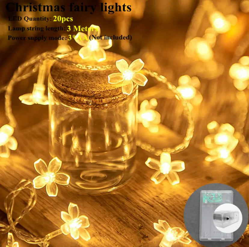Flowers LED String Lights Christmas Decoration for Home