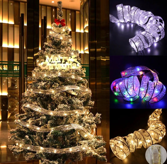 LED String Lights Christmas Decoration for Tree Ribbon