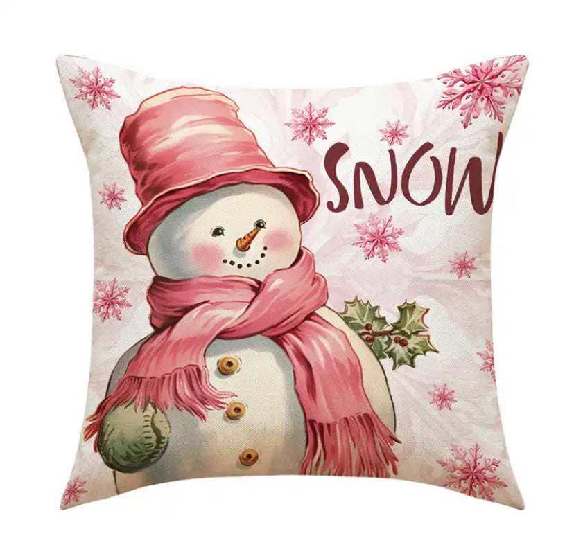 Merry Christmas Pillow Cover 45x45cm Pink Style